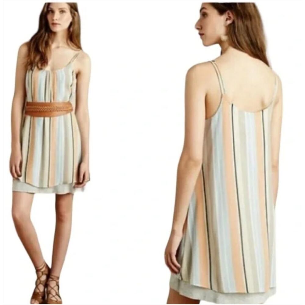 Anthropologie Dolan Dress Women Size S Left Coast Collection layered Strap Shift